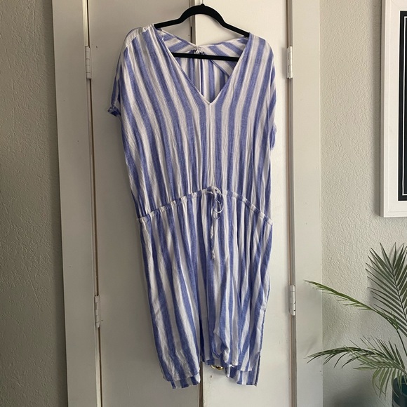 Rails Wren Pacifica Stripe Dress, Sz Large, Blue & White stripes, Rayon & Linen - Picture 5 of 14